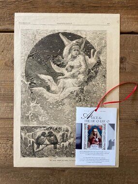 sheet music, audiobook, Antique Art Print, Harper's Bazar, F.S. Church